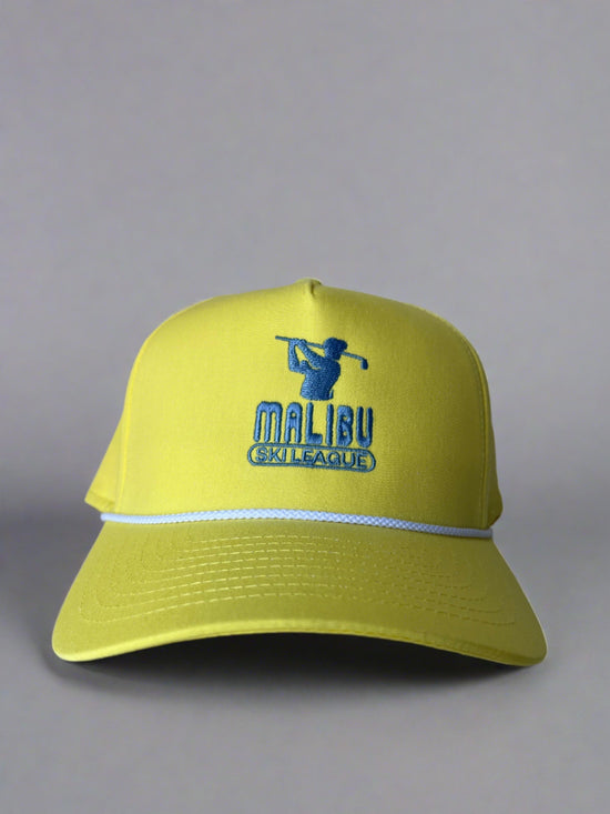 The 'Sunshine Hills' Golf Hat - Electric Yellow/Soft Blue