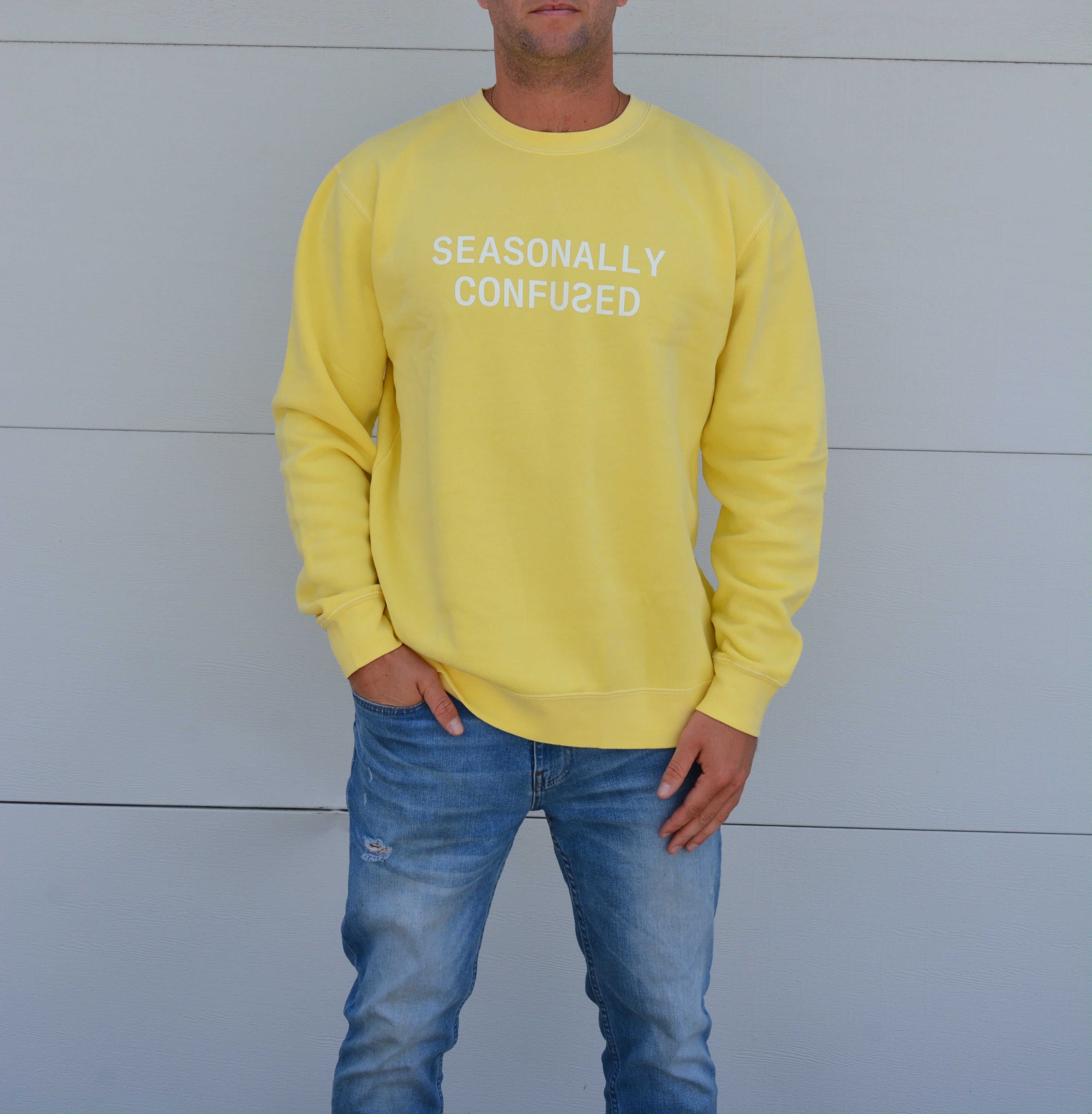 "Seasonally Confused" Crew - Happy Yellow