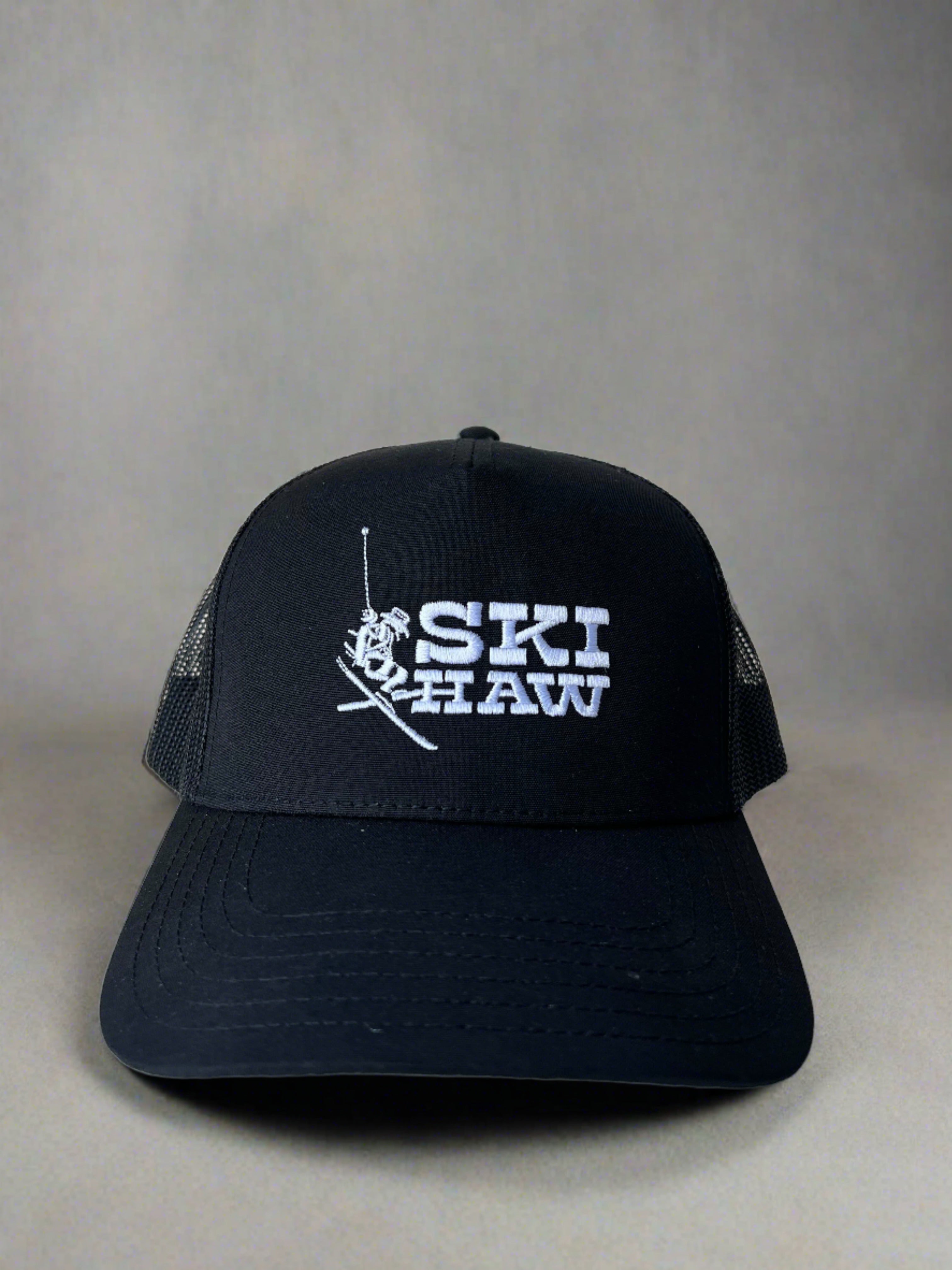 The 'SKI HAW' Hat - Double Black