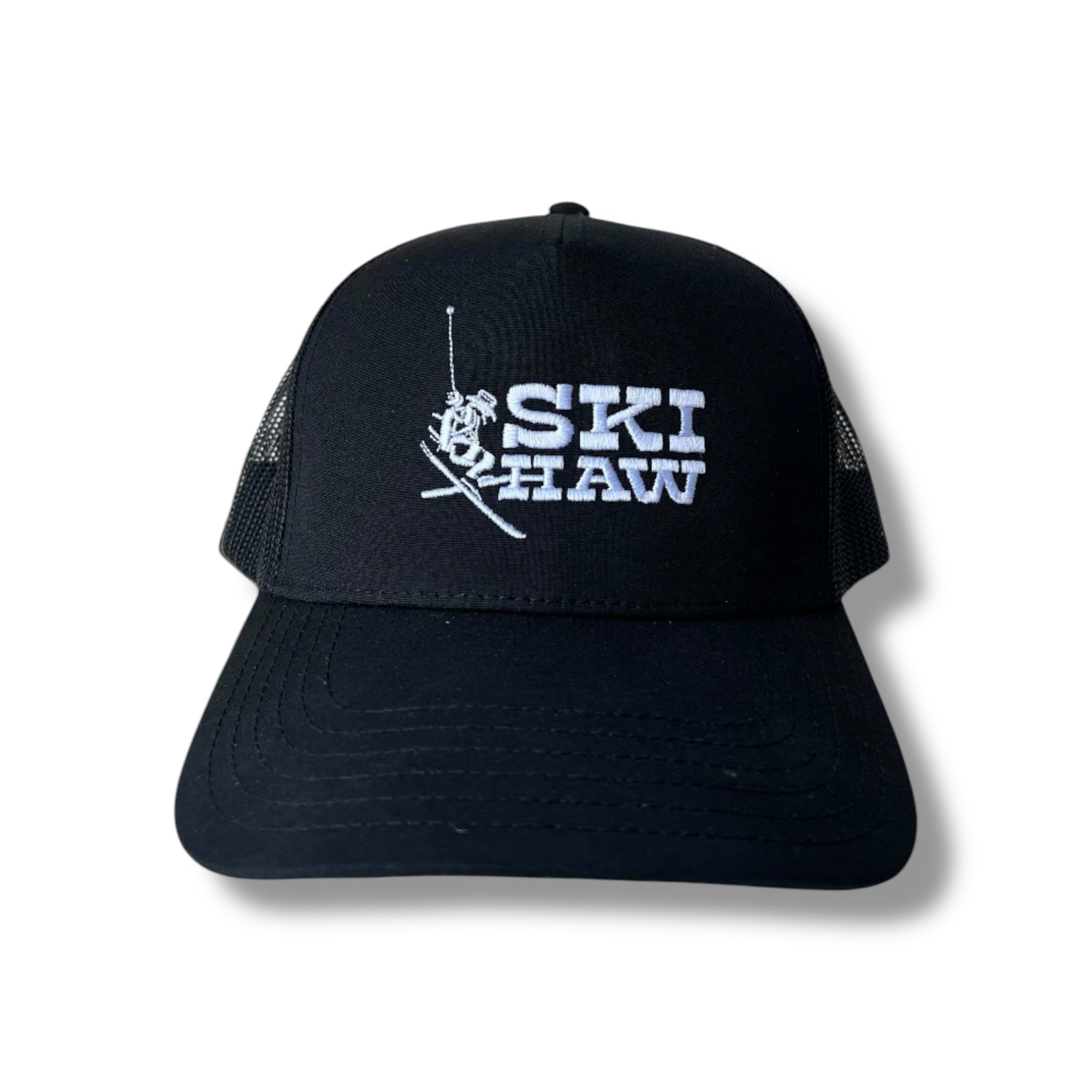 The 'SKI HAW' Hat - Double Black