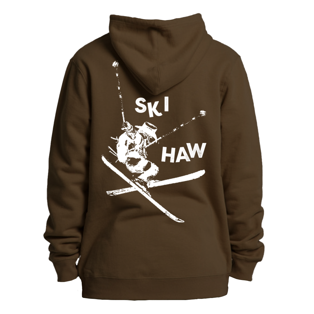 "Ski Haw Topanga Ranch" Hoodie - Western Amaretto Brown